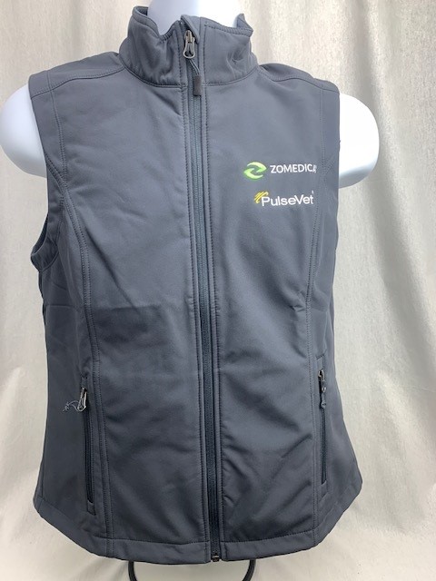 Ladies Gray PV Embroidered Vests
